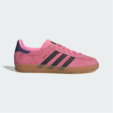 bright pink adidas gazelle.